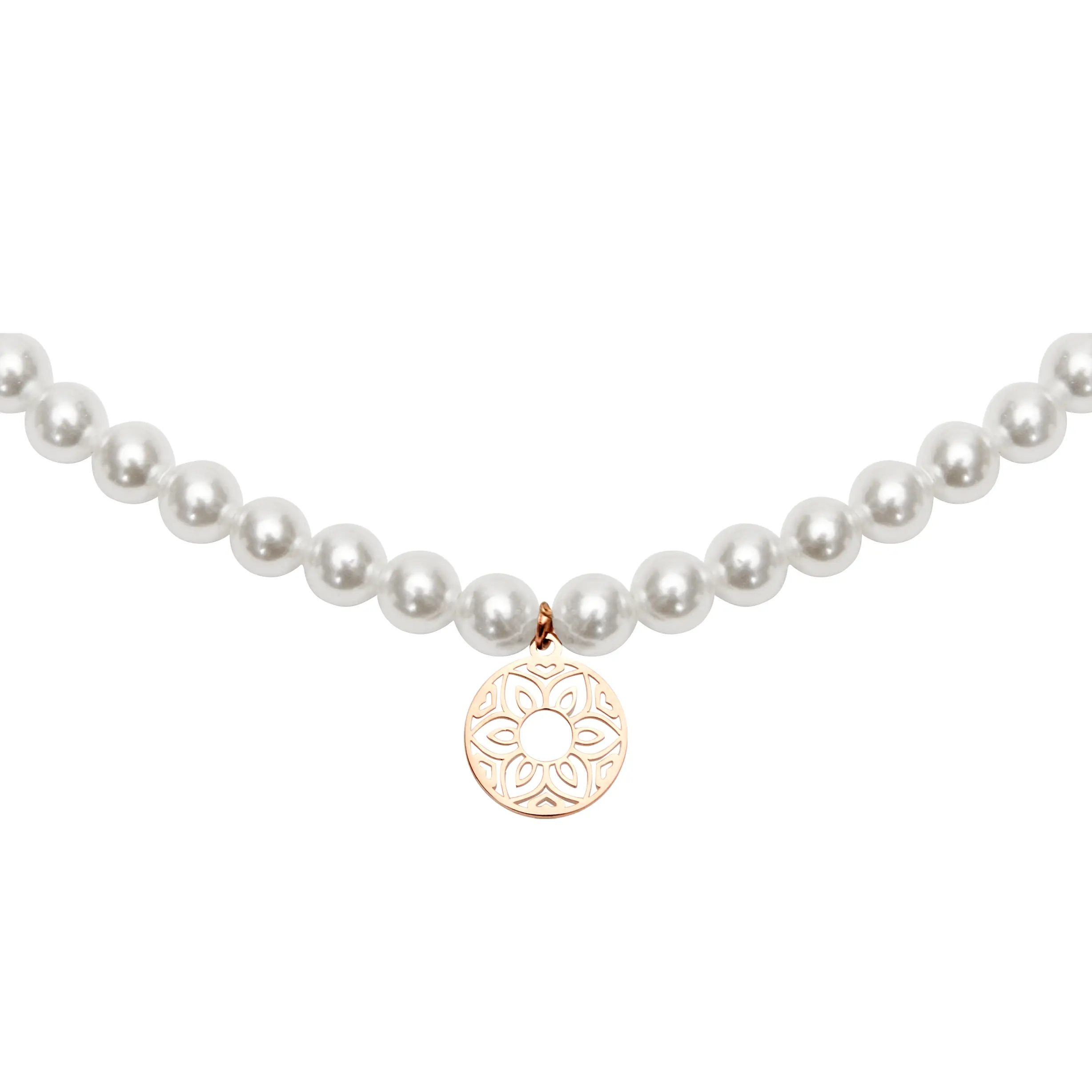 Geschenkbox Perlenarmband – Mandala der Liebe, rosévergoldet