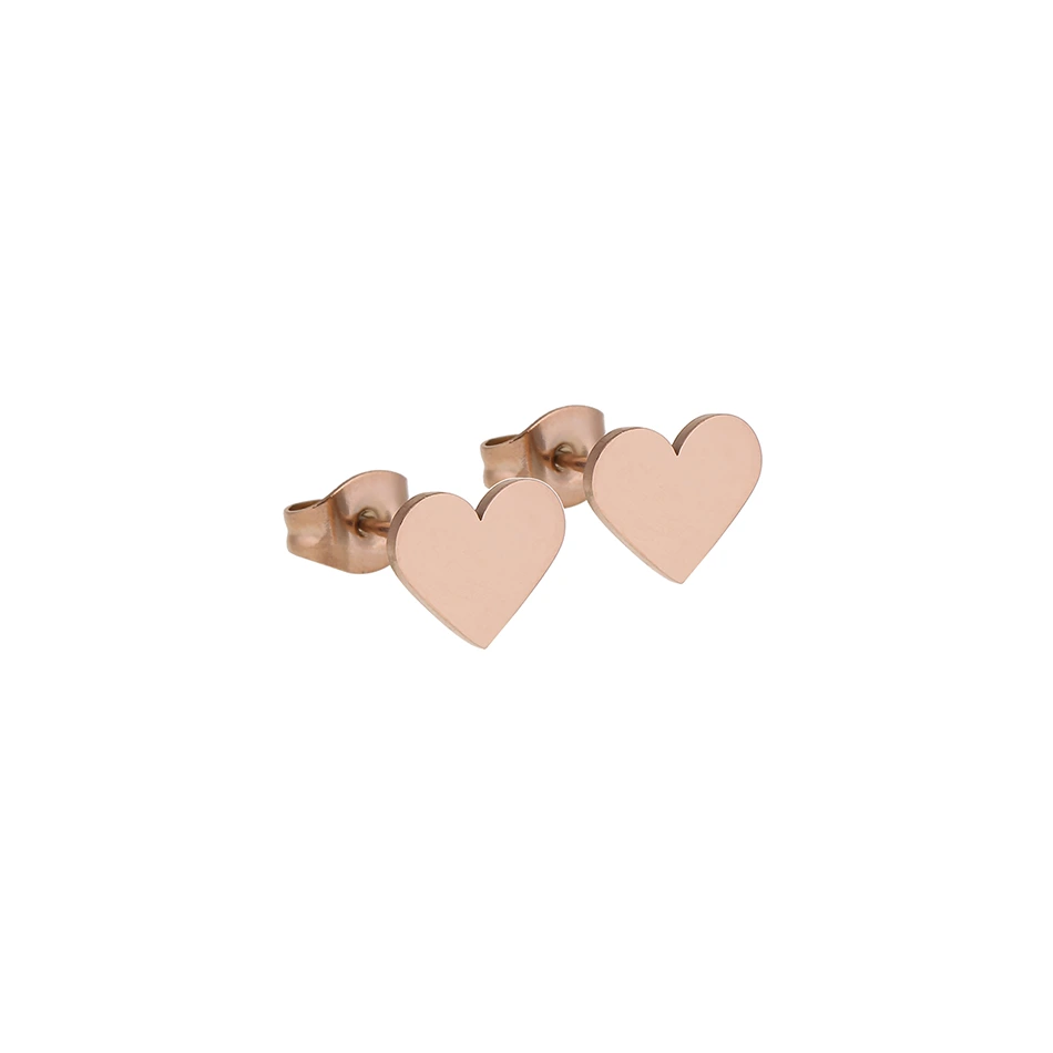 Rosévergoldete Ohrstecker mit dem Motiv Herz von der Marke boonbirds