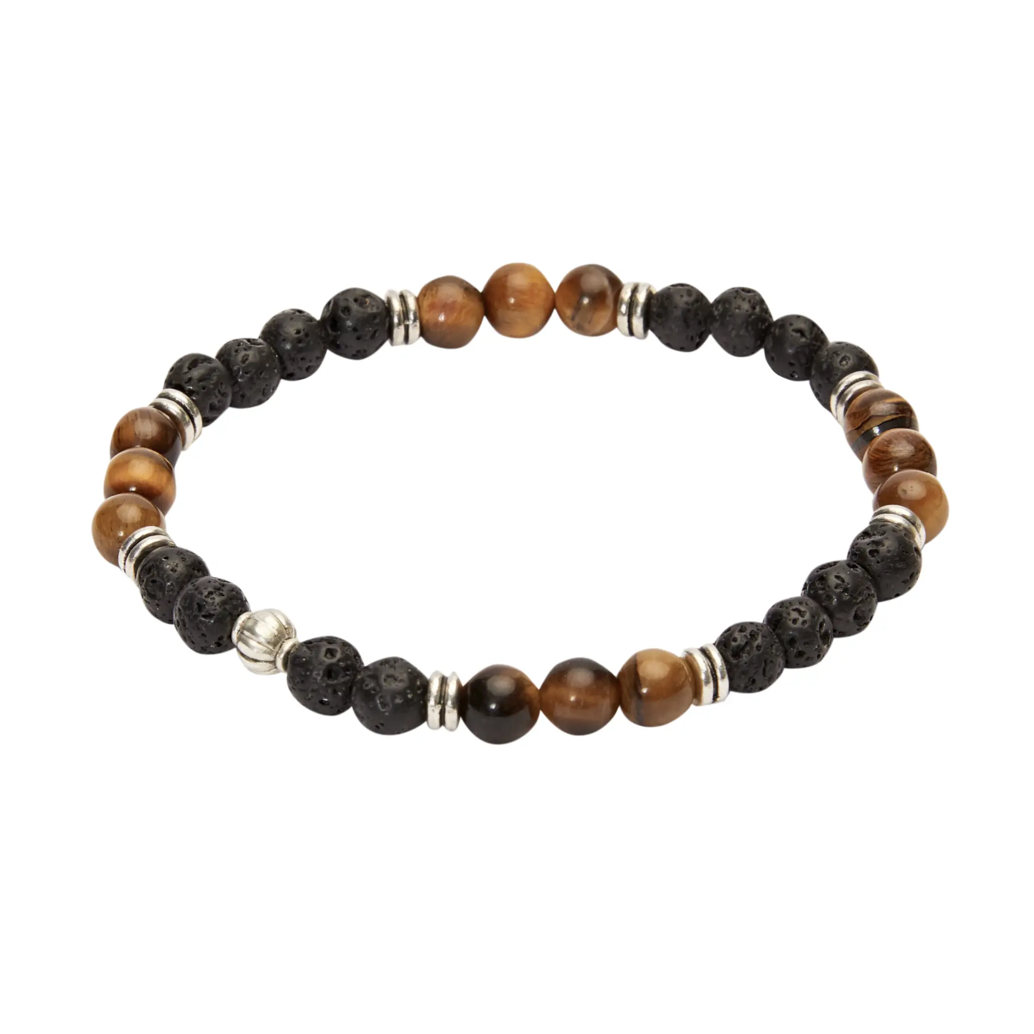 Geschenkbox MEN – Armband, Lavastein und Tigerauge