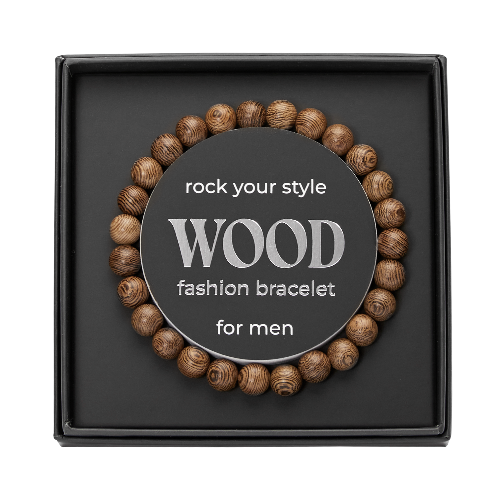 Geschenkbox MEN - Armband, Holzkugeln